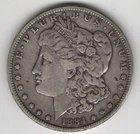 1884 P MORGAN ONE DOLLAR 90% SILVER PHILADELPHIA UNITED STATES AMERICA $1 COIN
