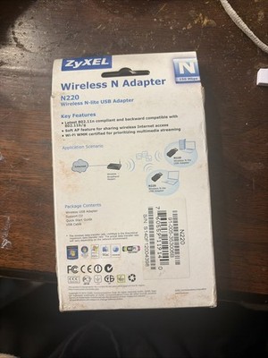ZyXel NWD271N WLAN 802.11N USB Adapter Wireless N WPC 300Mbps