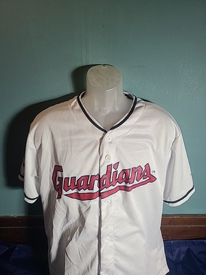 Myles Straw SGA Jersey Mens XL Cleveland Guardians #7 White 8/6/2022 Giveaway