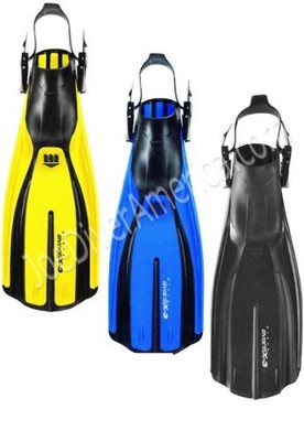 Mares Unisex Plana Avanti X3 Open Heel Swim Fins - Durable Standard, Black
