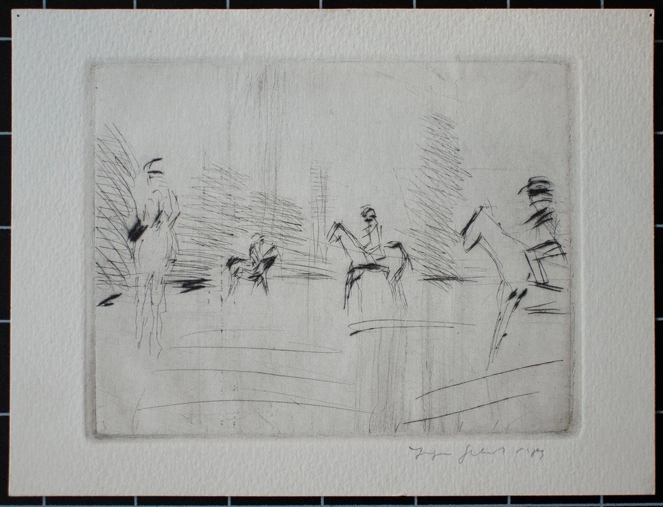 Jürgen Gerhard Reiter Pferd Ostdeutsche Kunst Leipzig signiert Radierung 1983 - Bild 2 von 3