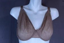 Chantelle 14IM1 Underwire Unlined Sheer Full Coverage Bra size 36DDDD beige