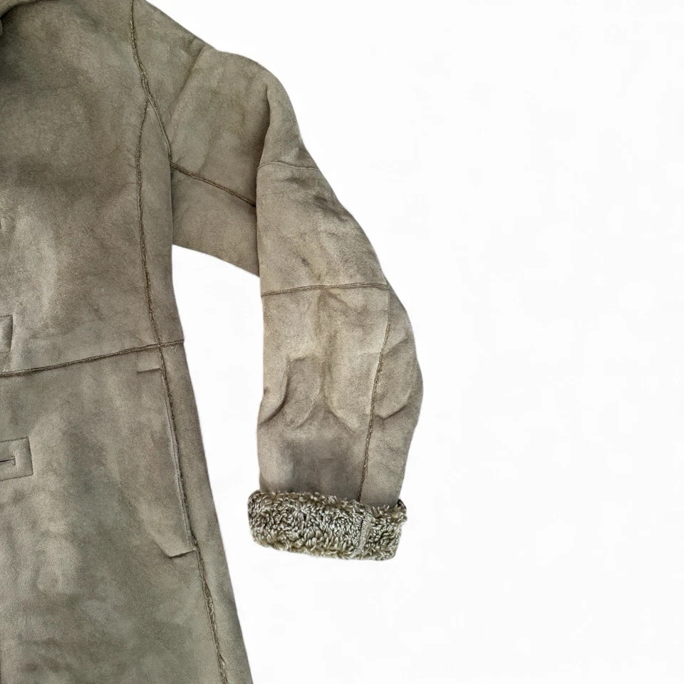 VTG Uniqlo Faux Suede Sharper Lined Men’s Coat Winter Jacket, Sz M 21X28  - Image 4 of 4