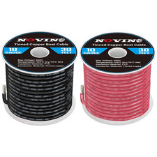 10 Gauge Marine Wire 10 AWG Marine Grade Wire Include 10 Gauge 30FT Red 30FT B