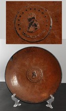 RARE 18thC Antique American Colonial General George Washington Redware Plate