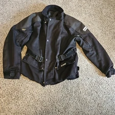 Joe Rocket Kev lar Black Bikers Jacket Size Med With Zip Out Padded Liner Read.