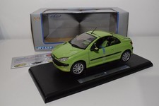 B86 1:18 WELLY PEUGEOT 206 CC VERDE MIB MOLTO RARO!