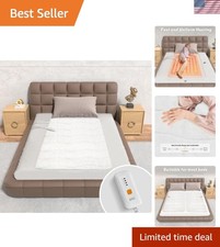 Heated Mattress Pad Mini Twin Size - Single Control Electric Mattress Pad wit...