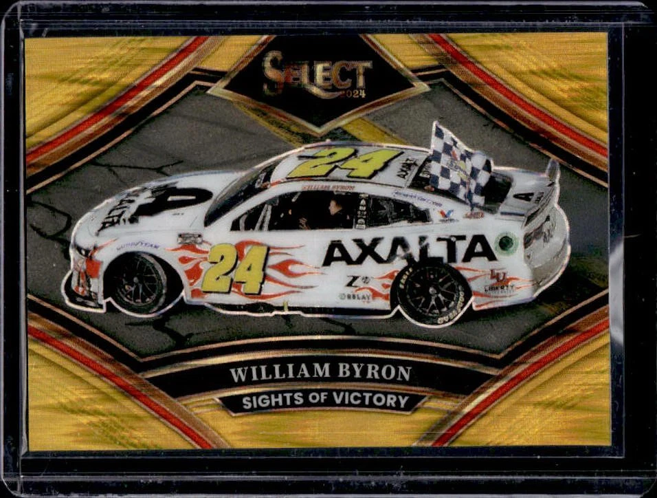 2024 Select Nascar William Byron Sights Of Victory Gold Flash Prizms #1/10