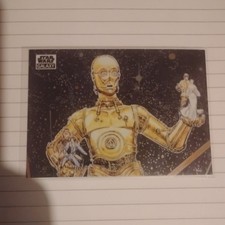 2021 Topps Chrome Star Wars Galaxy Fantasy Art Card An Oversized Presence C-3PO