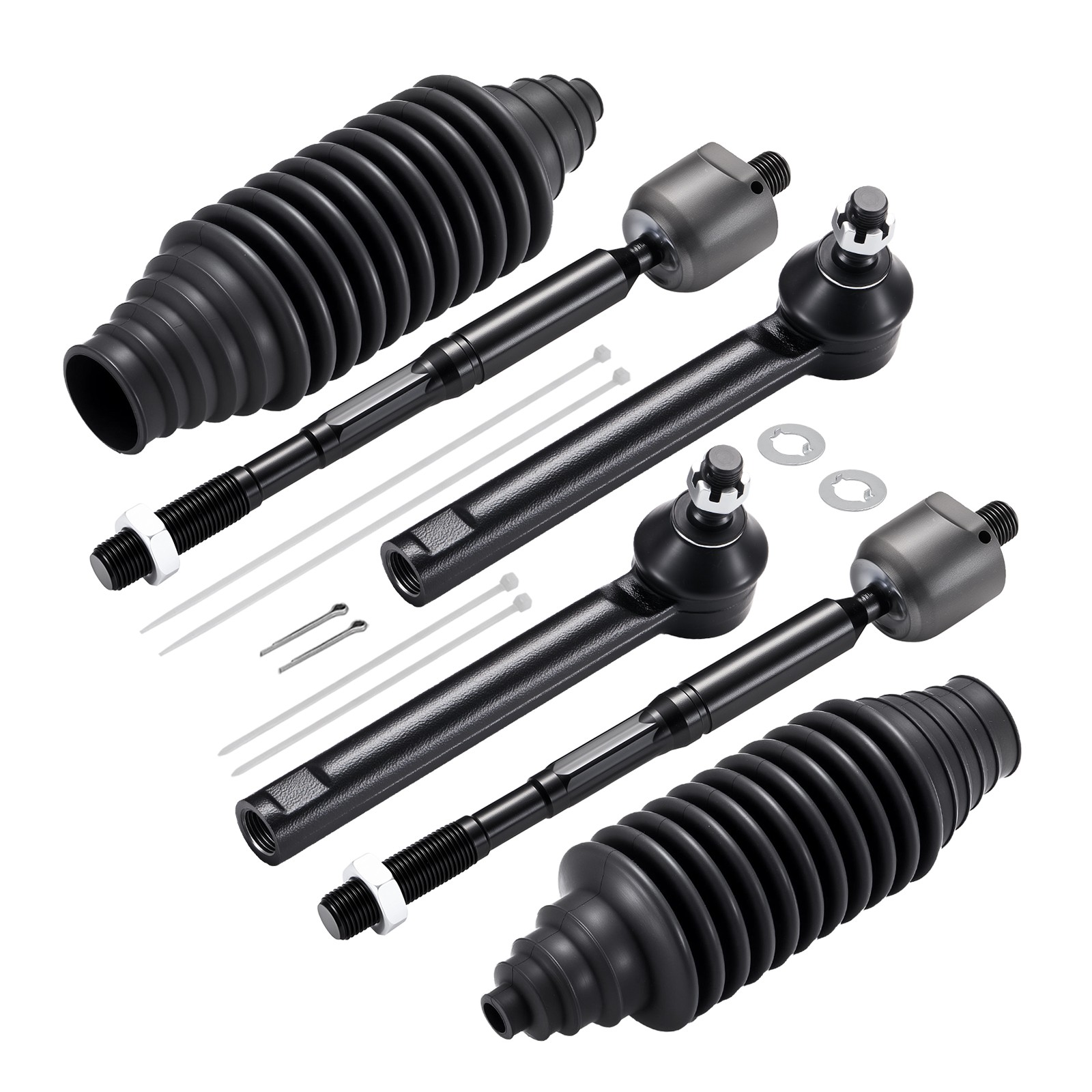 For Lexus RX330 RX350 Toyota Highlander Front Inner Outer Tie Rod End Kit 6PC