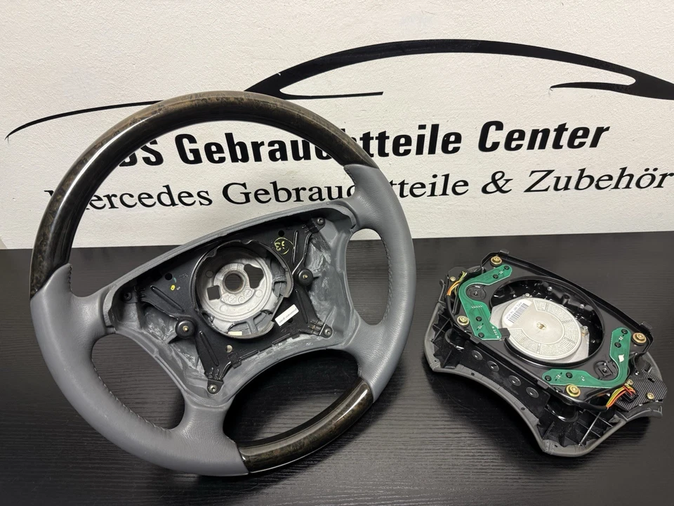 Orig. Mercedes CLK W208 W210 Mopf Lederlenkrad Holz Lenkrad A2104601303 - Bild 4 von 4