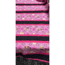 ❄️ Handmade Frozen-Themed Quilt – Pink Glitter Fabric lap throw size 