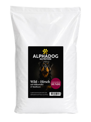 Premium Adult mit 50% frischem Wild & Hirsch, Süßkartoffel, Lachs & Maulbeere 12