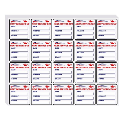 #ad 500 Oil Change Next Service Reminder Stickers Clear 2”X 2” Due Labels Write On $17.85