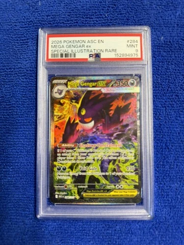 2026 POKEMON ASC EN-ASCENDED HEROES #284 MEGA GENGAR EX PSA 9