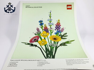 LEGO 2022 VIP Print Botanical Collection Wildflower Bouquet Art Poster (5007799)