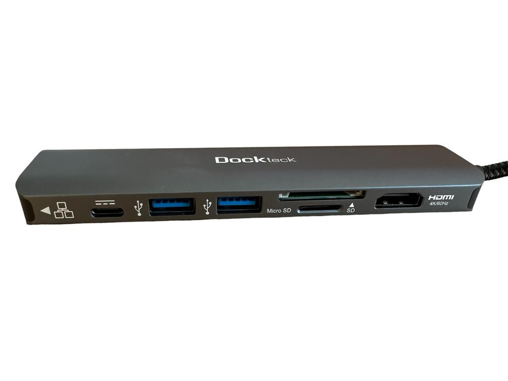 Docking Station Dockteck 7-in-1 USB-C DD0003 – Hub Portatile Con HDMI E RJ45, Nuovo Bulk