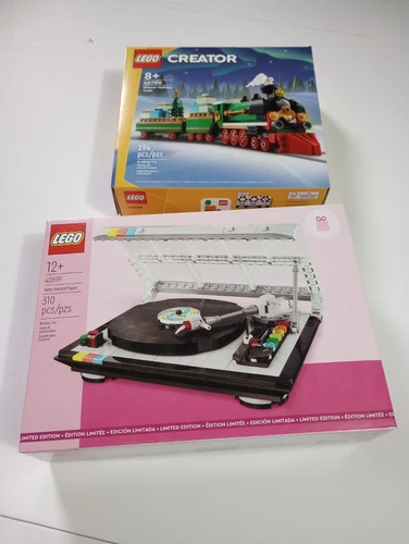 LEGO 40699 Retro Record Player and 40700 Winter Holiday Train GWP New & Sealed