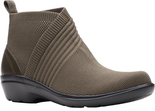 Sofft Womens Sabie Wedge Slingback Mules Booties Green Suede