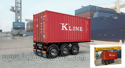 Model Truck Assembly Kit Truck Italeri Tecnocar 20 Container Trailer 1:24