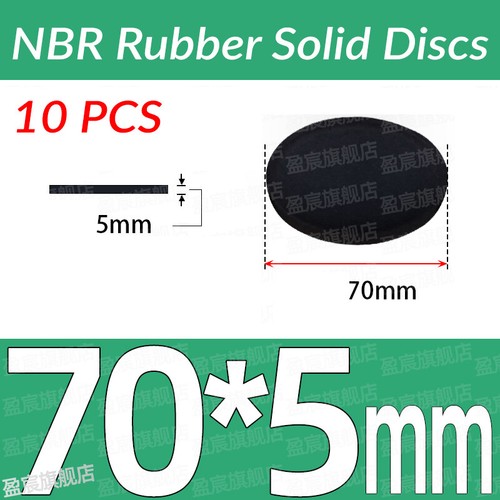 NBR Gummi Scheiben Schwarz Solide Runde Platte Dämpfende Dichtung Stärke 1 -10mm - Bild 175 von 266