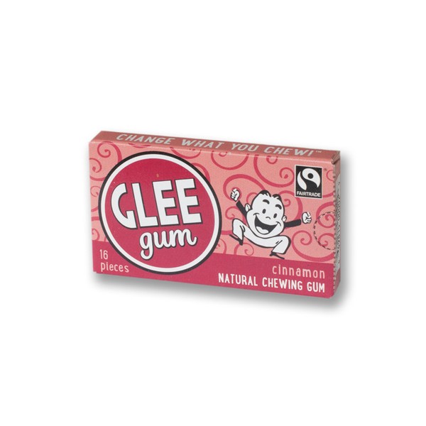 Glee Chewing Gum Cinnamon 12boxes of 16 Pieces No GMO All Natural