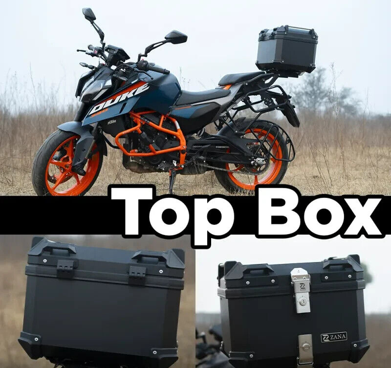 TOP BOX PLASTIC 45ltr BLACK WITH TOP RACK FOR KTM DUKE 250/390