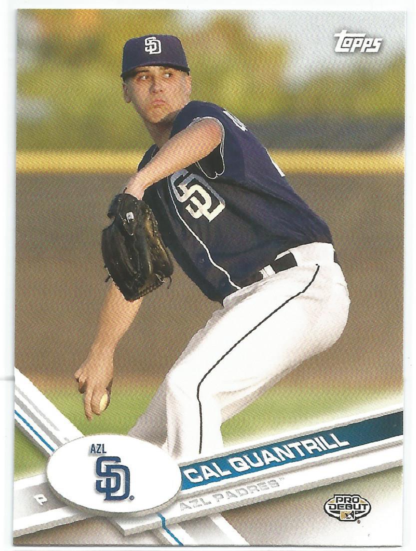 Cal Quantrill San Diego Padres 2017 Topps Pro Debut