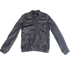 Joie 100% Genuine Leather Black Bomber Jacket Size Small