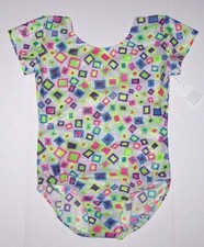 Motionwear Leotard Bodysuit Geometric Print Wht Hologram Mystique 2105 New Girl