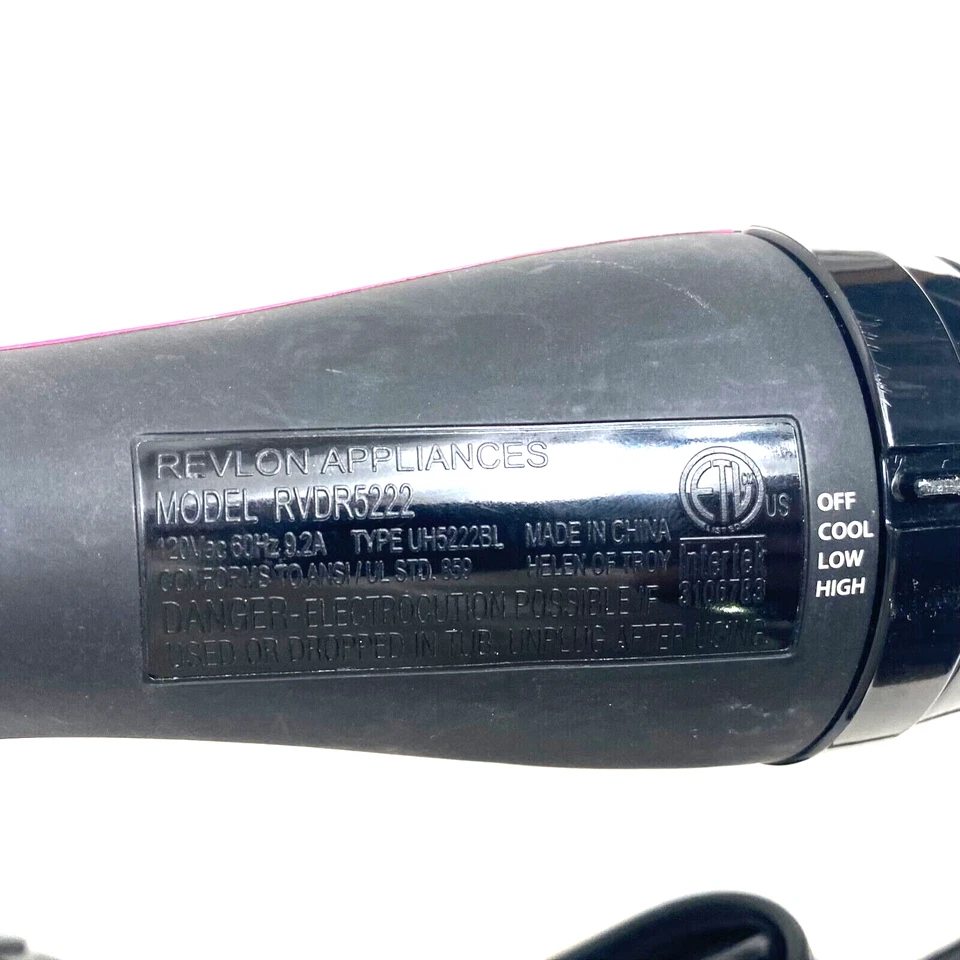 Revlon RVDR5222 Cepillo Voluminizador y Secador de Cabello Un Paso Negro Estilista Trabajo Belleza Foto 4 de 4