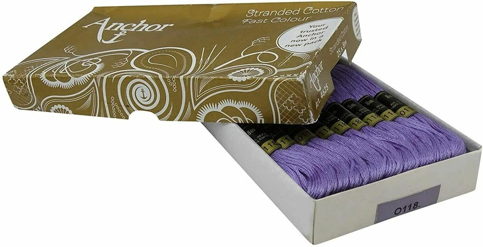 Anchor Cotton Thread Stranded Floss Hand Embroidery Threads Cross Stitch Purple - Image 4 of 4