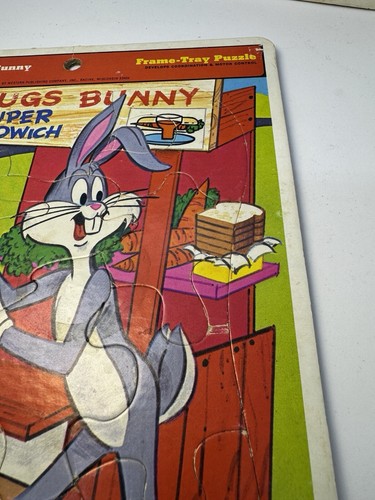 Vtg LOONEY TUNES Whitman FRAME-TRAY Puzzle 1976 BUGS BUNNY & 1977 Daffy Duck - Picture 10 of 15