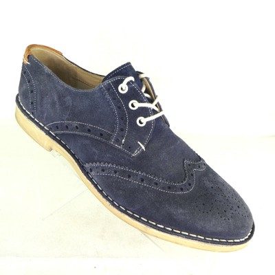 Blue Suede Wingtip Casual Derby | eBay