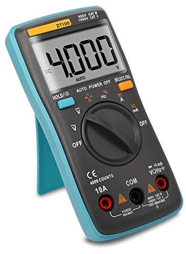 Auto-Ranging 4,000 Counts Handheld Digital Multimeter, Backlit LCD ...