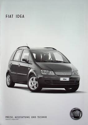 255818) Fiat Idea - Preisliste & Extras - Prospekt 08/2007