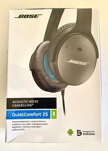 New Bose Quietcomfort 25 Noise Cancelling Headphones Android Devices Black Wired Ebay