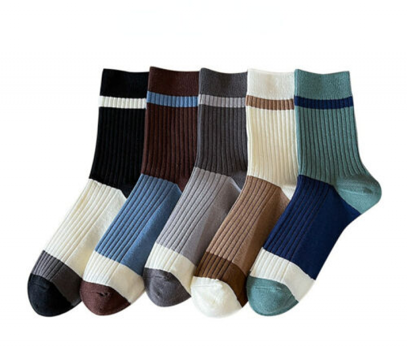 100 cotton dress socks NEW 5 Pairs Mens 100% Lot Warm Fashion Splice Casual Socks Dust Blue Organza Wedding sizes-2xs-xs Cotton yarn 3% Spandex Maggies Organic Size:32 Reg