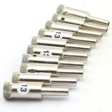10Pcs 13mm 1/2 inch Glass Diamond Drill Bits Coated Tip Tile Hole Saws for Stone