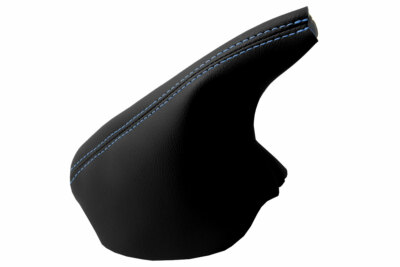 Fits BMW E30 1984-1991 PVC Leather E Brake Boot Cover Black Blue Stitch
