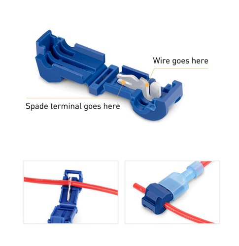 60pcs T-Taps Wire Terminal Connectors Insulated 22-10 AWG Quick Splice Combo Kit - Picture 5 of 12