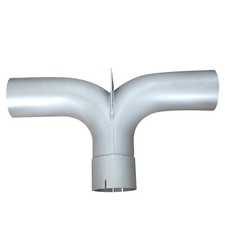 Bozz 5 In Aluminized Y-pipe Elbow With Divider Exhaust Pipe Bozz 5 In Aluminized Y-pipe Elbow With Divider Exhaust Pipe