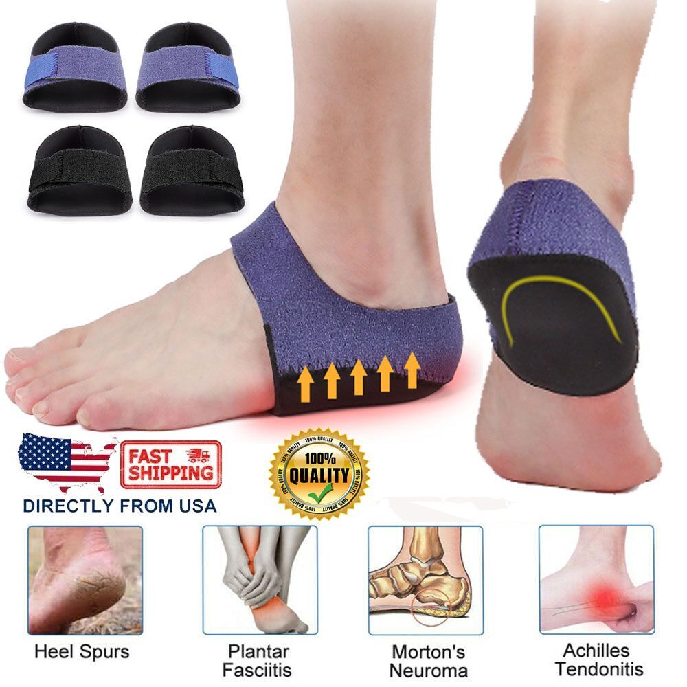 2x Plantar Fasciitis Arch Wrap Support Foot Pain Relief Heel Therapy Socks  Brace