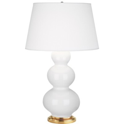 Robert Abbey Triple Gourd 1 Light Table Lamp, Lily/Antique Natural Brass - 311X