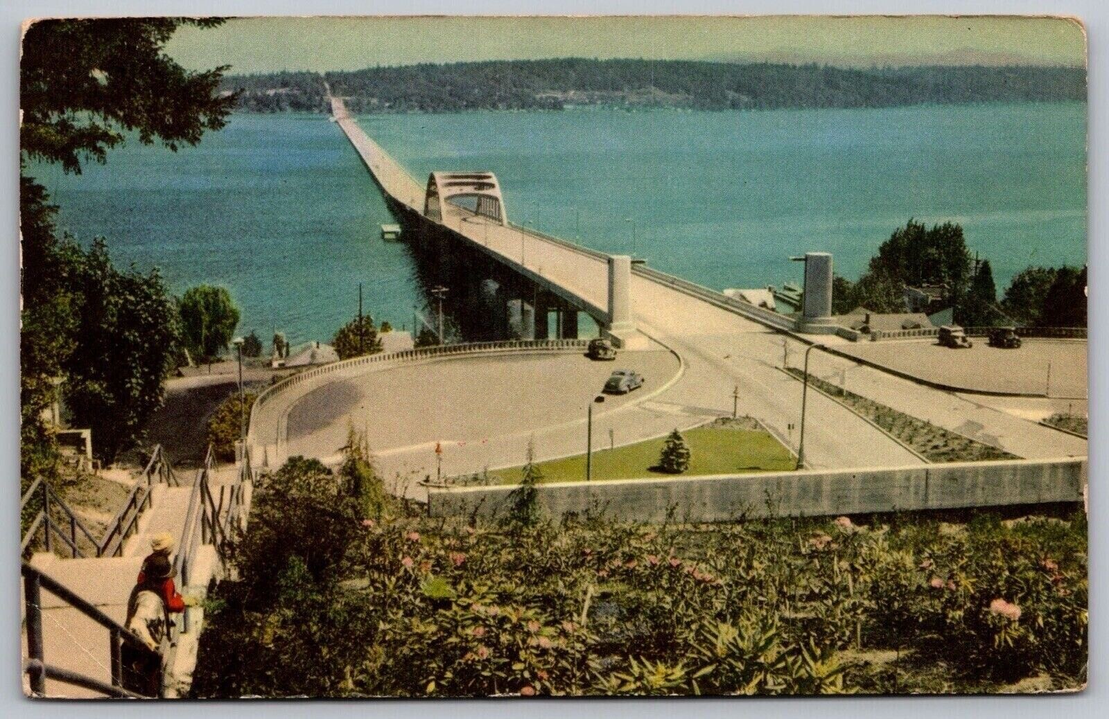 Seattle Washington Lake Washington Scenic Landmark Chrome UNP Postcard