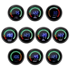 2''52mm Car Digital PSI Turbo Boost/Water/Oil Temp/Pressure/Tachometer/EGT Gauge