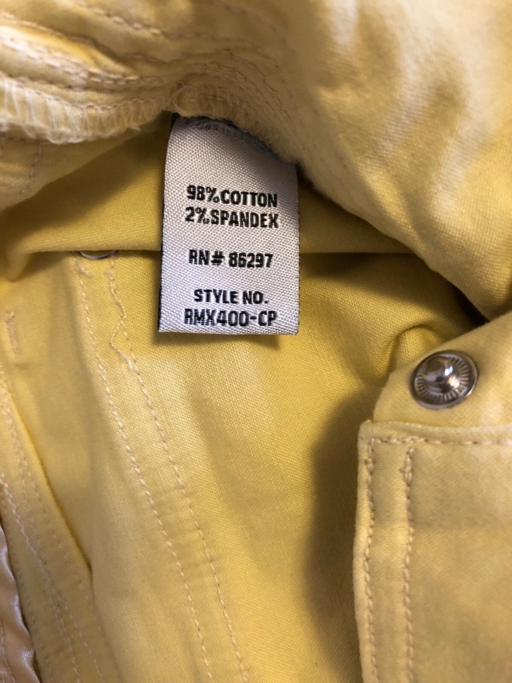 New Vertigo Paris Grommet Cropped Capri Cotton Pants, Size 6 , Yellow