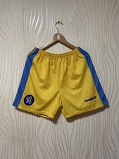 CHELSEA 1996 1997 AWAY FOOTBALL SOCCER SHORTS UMBRO see measurements MEN YELLOW