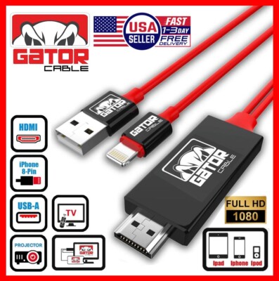 Iphone Plus Hdmi To Tv HDMI AV HDTV Mirroring Cable Adapter For